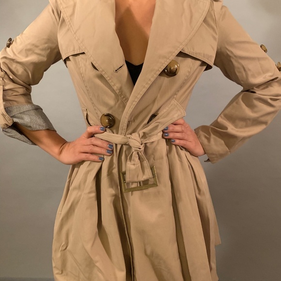 Miss Sixty Khaki Tan Trench Coat - Picture 3 of 7